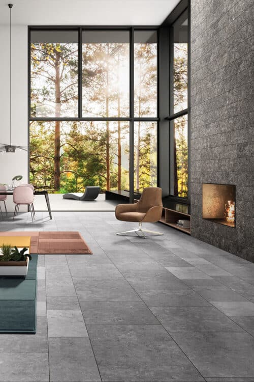 Belgian Blue Stone - Indoor floor tiles - Finish : Sabbiato Grey