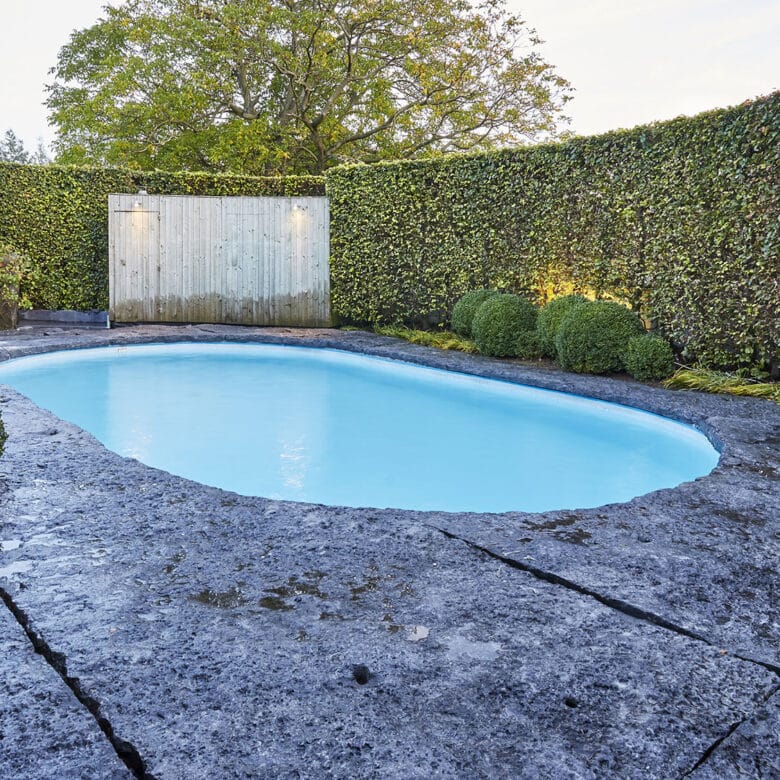 Pierre Bleue Belge - Piscine et margelle en pierre naturelle - Finition : Croûte