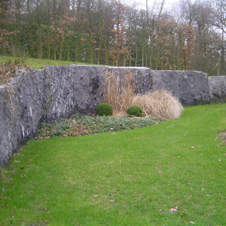 Pierre Bleue Belge - Parc public - Muret en Croute